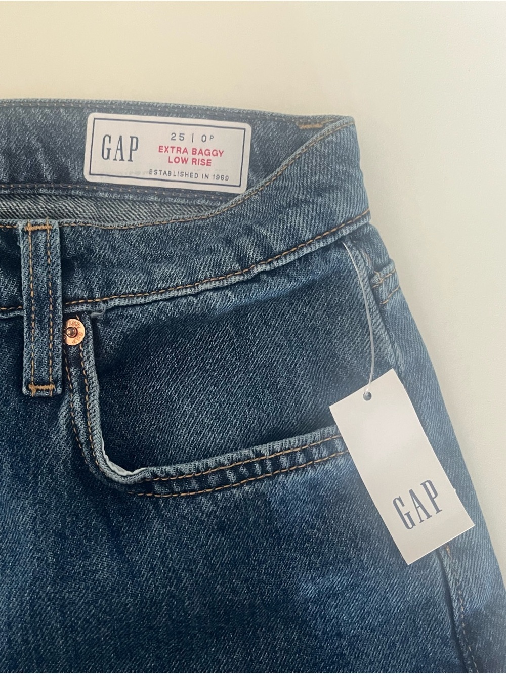 GAP Extra Baggy Low Rise Women's Jeans - Dark Blue Denim